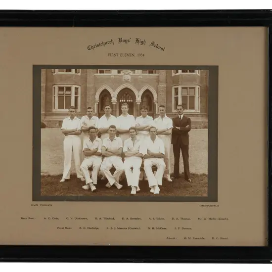 James Thomson (fl. 1928-36) 'Christchurch Boys' High School First Eleven, 1934',